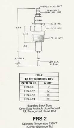 Auburn Flame Rod FRS-2 Series